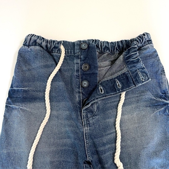 Dr. Collectors Drop Crotch Denim Pant Braided Rope Waist Low Slung Jeans Small - Picture 7 of 14